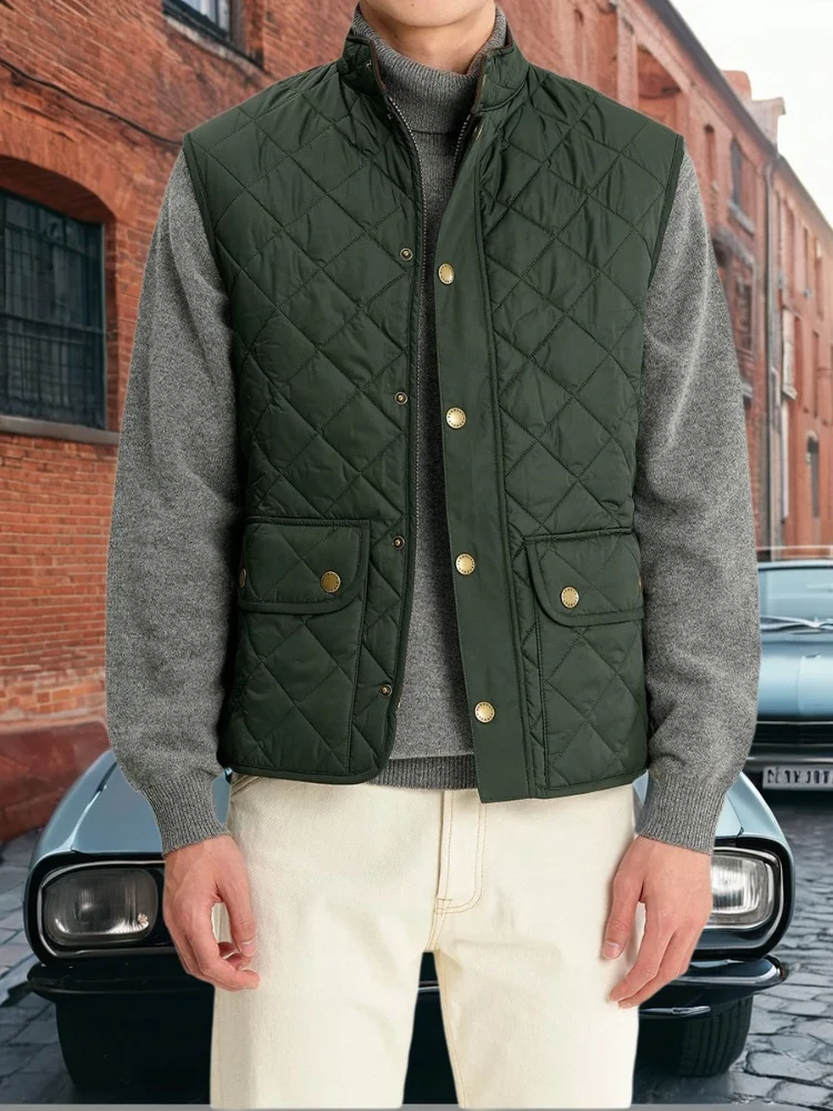 Retro Corduroy Thiened Padded Vest Men's Diamond Pattern Cotton Outdoor Collar Small Beard Autumn Winter Faion Urban Sle
Retro Corduroy Thiened Padded Vest Men's Diamond Pattern Cotton Outdoor Collar Small Beard Autumn Winter Faion Urban Sle