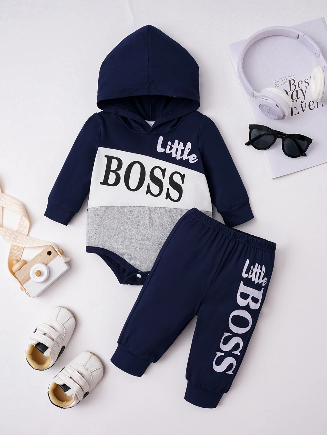 Baby Set Hooded Long Sleeve Letter Printed Romper Pants Two Piece Baby Cute Comfortable Set
Baby Set Hooded Long Sleeve Letter Printed Romper Pants Two Piece Baby Cute Comfortable Set