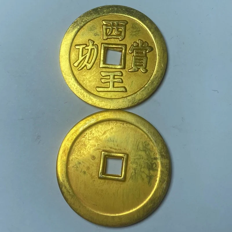 Antique Line Ancient Pure Copper Plated 4.3cm Gold Flower Coin Collectible
Antique Line Ancient Pure Copper Plated 4.3cm Gold Flower Coin Collectible