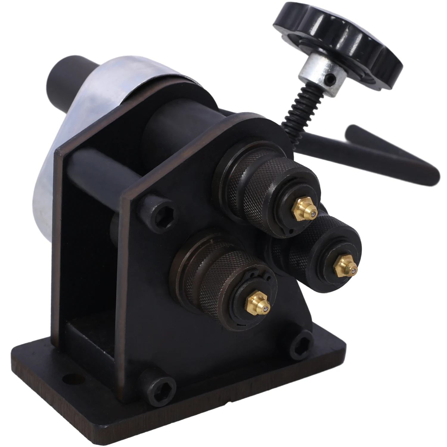 Ring Roller Bender 3",Ring Manual Roller Bender up to1/4" Round Steel & 1" x 3/16" Flat Steel,Hardened Steel Portable Hand Crank
Ring Roller Bender 3",Ring Manual Roller Bender up to1/4" Round Steel & 1" x 3/16" Flat Steel,Hardened Steel Portable Hand Crank