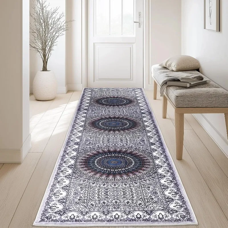 Washable Runner Rug, 2x6 Vintage Kitchen Runner Rug with Non-Slip Backing and Soft Low Pile, Long Carpet for Entryway Indoor
Washable Runner Rug, 2x6 Vintage Kitchen Runner Rug with Non-Slip Backing and Soft Low Pile, Long Carpet for Entryway Indoor