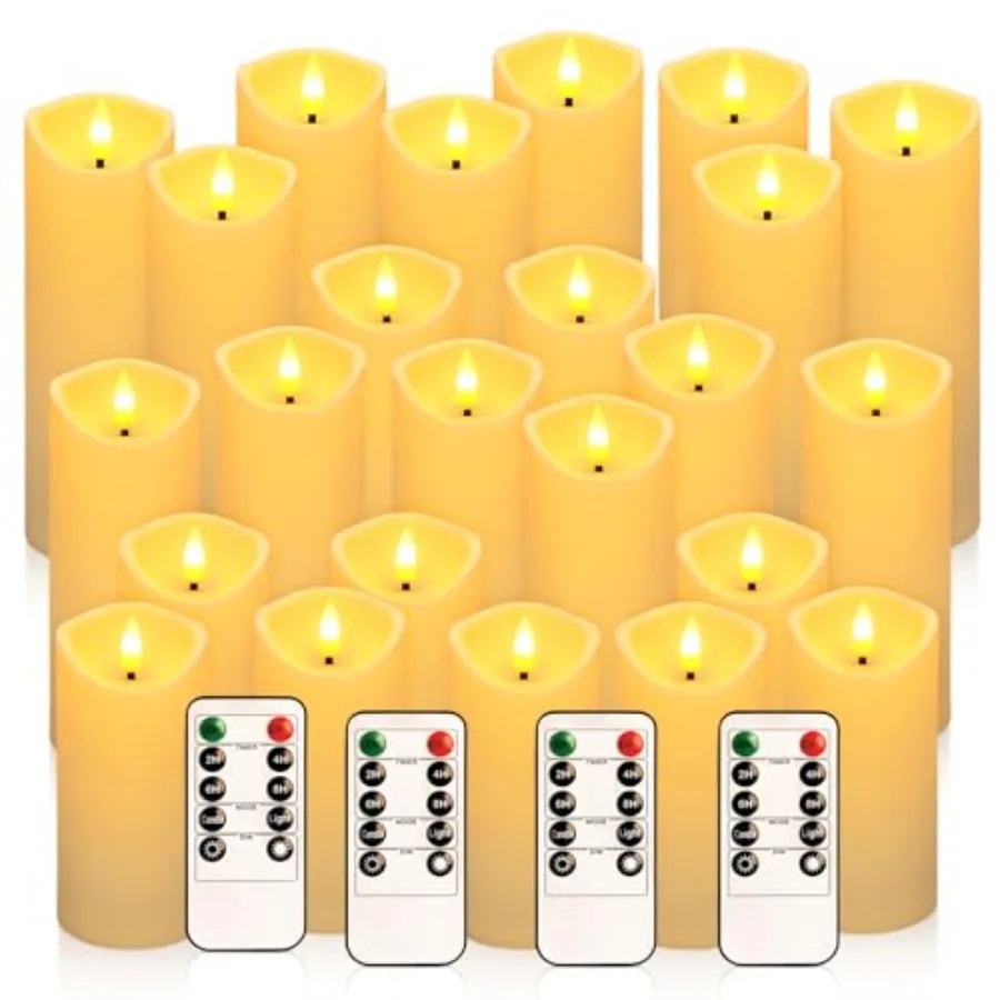 24 Pack Christmas Decoration Flickering Flameless Candles, Battery Operated Candles, LED Candles for Home Decor, Wedding, Hallo
24 Pack Christmas Decoration Flickering Flameless Candles, Battery Operated Candles, LED Candles for Home Decor, Wedding, Hallo