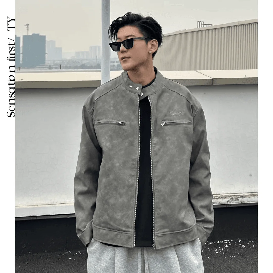 American Sle Motorcycle Leather Jaet Men's Spring Autumn Stand Collar Cleanfit Harington Workwear Jaet Youth Trend
American Sle Motorcycle Leather Jaet Men's Spring Autumn Stand Collar Cleanfit Harington Workwear Jaet Youth Trend