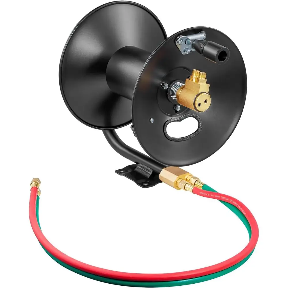 Welding Hose Reel Hand Crank Rewind 3FT Lead-in Hose 9/16"-18 B Fittings Ceiling Wall Mount Heavy Duty Steel Reel For Workshops Garages
Welding Hose Reel Hand Crank Rewind 3FT Lead-in Hose 9/16"-18 B Fittings Ceiling Wall Mount Heavy Duty Steel Reel For Workshops Garages