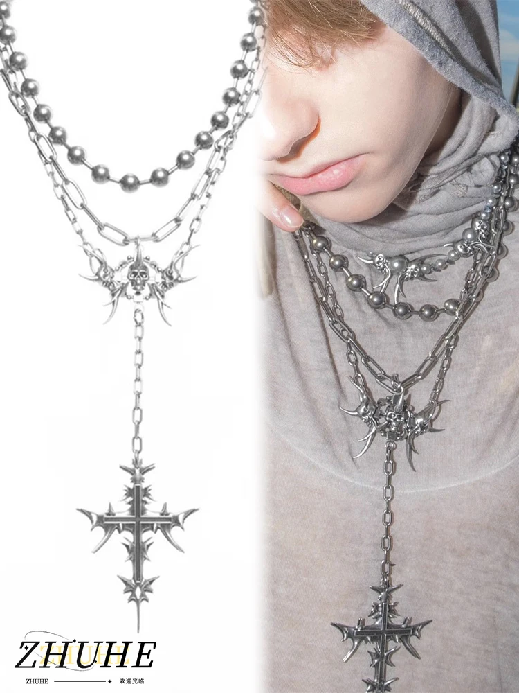 ZHUHE Tassel Cross Necklace Cyberpunk Style For Women Men's Jewelry Accessories Party Gifts
ZHUHE Tassel Cross Necklace Cyberpunk Style For Women Men's Jewelry Accessories Party Gifts