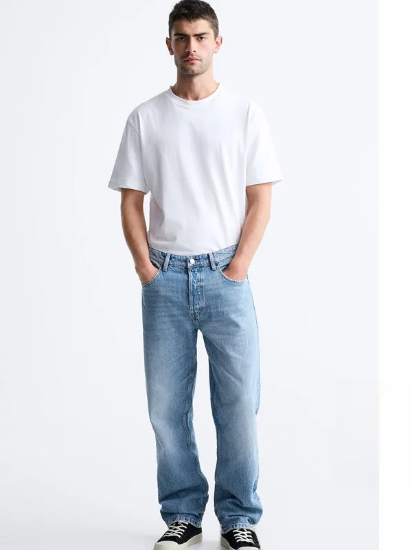 Men's Loose Straight Leg Jeans mid Waist Casual Cotton Denim Pants Washed Effect Comfortable Fit All Season Fashion Trousers
Men's Loose Straight Leg Jeans mid Waist Casual Cotton Denim Pants Washed Effect Comfortable Fit All Season Fashion Trousers
