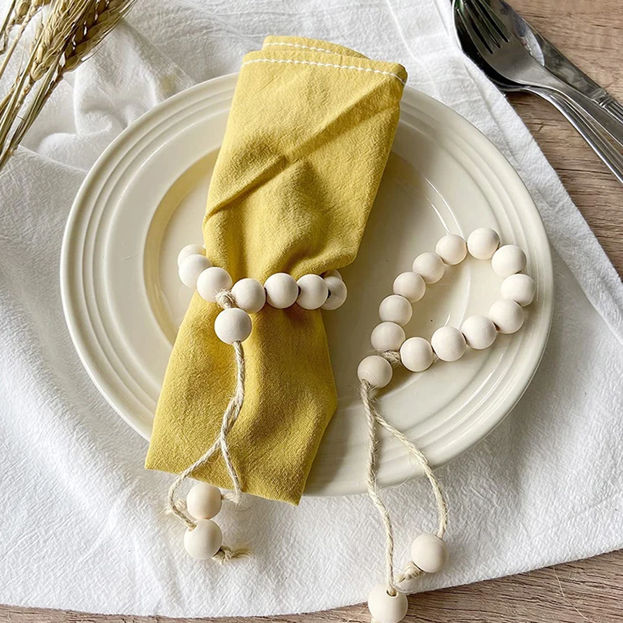 Set of 12 Handmade Table Napkin Rings Holder Natural Wood Beads with Jute Tassels for Dinner Parties Home Weddings Formal Decor
Set of 12 Handmade Table Napkin Rings Holder Natural Wood Beads with Jute Tassels for Dinner Parties Home Weddings Formal Decor