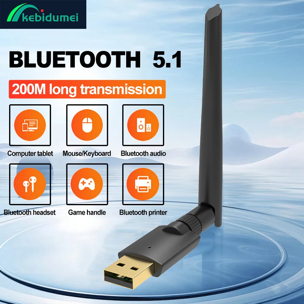 Kebidumei USB Bluetooth 5.1 Adapter Receiver Transmitter 200Meter Long Range for Win 7/8.1/10/11/Linux Bluetooth Keyboard Mouse
Kebidumei USB Bluetooth 5.1 Adapter Receiver Transmitter 200Meter Long Range for Win 7/8.1/10/11/Linux Bluetooth Keyboard Mouse