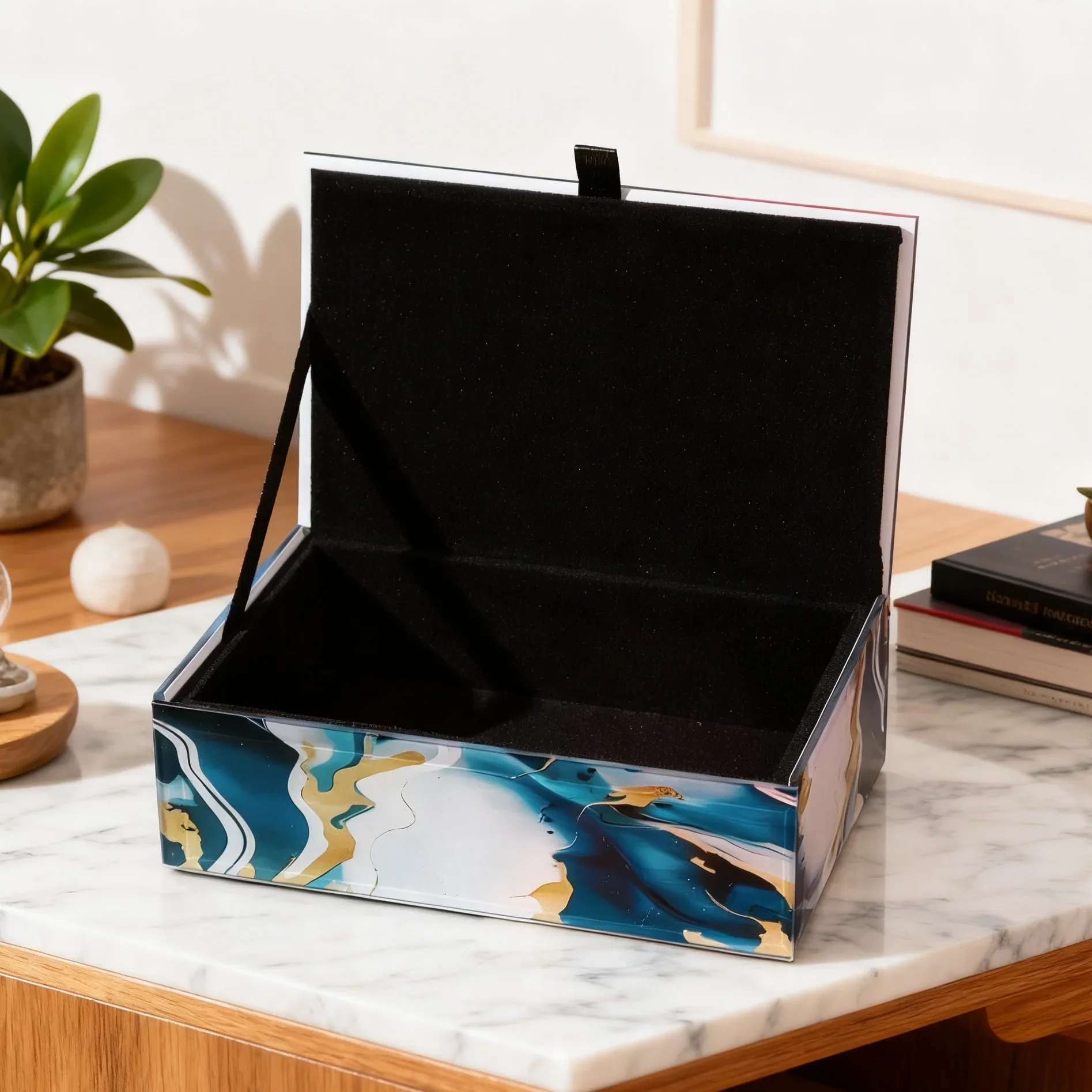 CLL Blue Danube Marble Jewelry Box Beauty Storage Box Hot Selling Glass Jewelry Box
CLL Blue Danube Marble Jewelry Box Beauty Storage Box Hot Selling Glass Jewelry Box