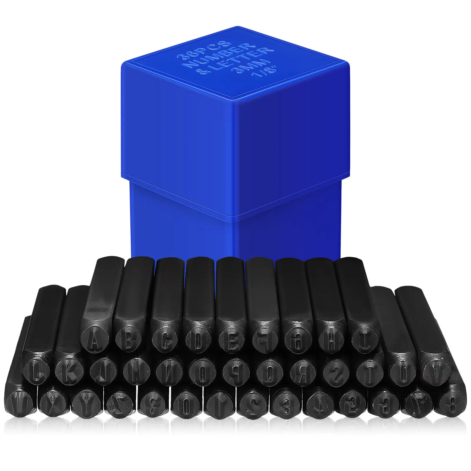 36pcs 1/8" 3mm Professional Steel Metal Stamp Set Steel Number And Letter Punch Alloy Steel Made For Jewelry Craft Stamping Tool
36pcs 1/8" 3mm Professional Steel Metal Stamp Set Steel Number And Letter Punch Alloy Steel Made For Jewelry Craft Stamping Tool