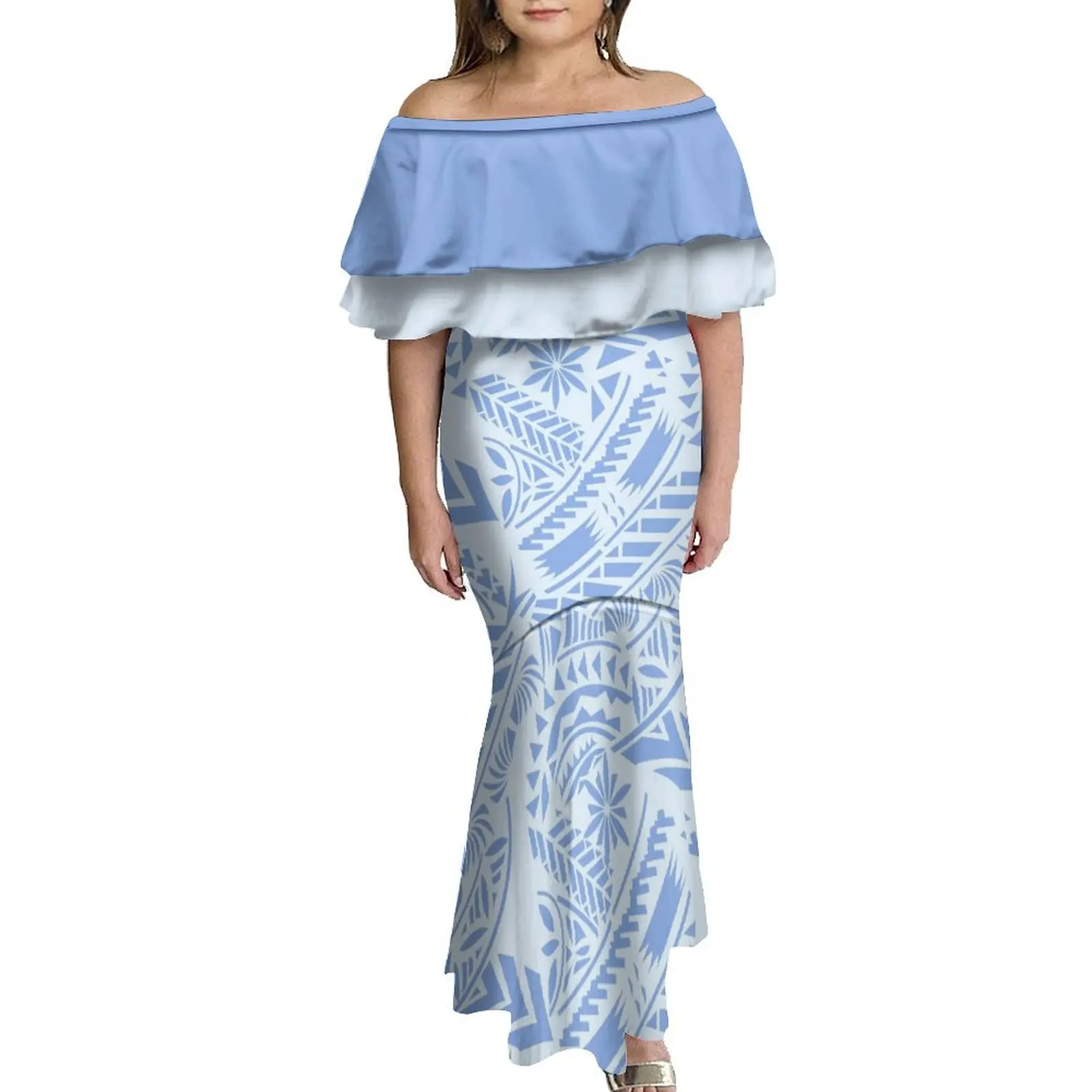2023 Summer Fashion Women'S Off-The-Shoulder Dress Comfortable And Elegant Midi Party Mermaid Dress Designed By Polynesian Tribe
2023 Summer Fashion Women'S Off-The-Shoulder Dress Comfortable And Elegant Midi Party Mermaid Dress Designed By Polynesian Tribe