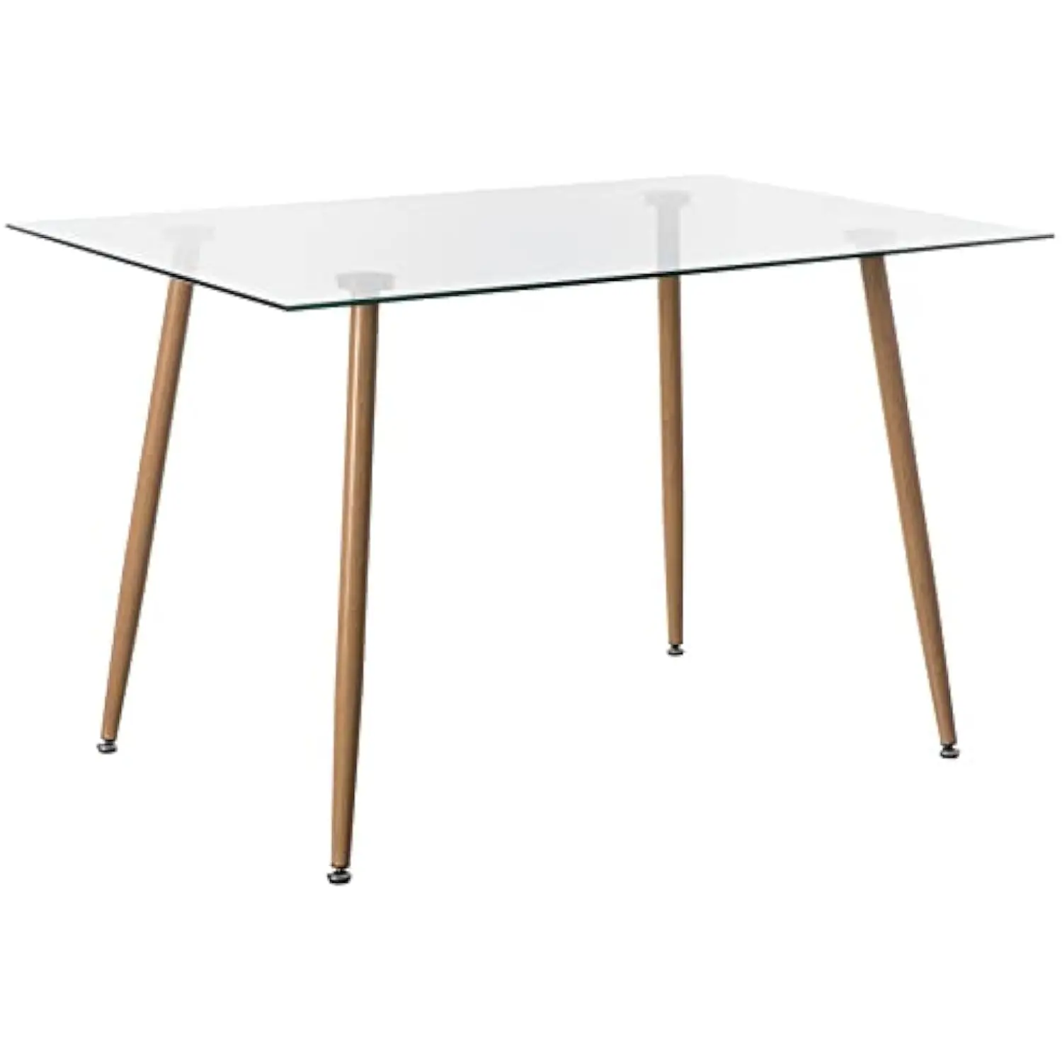 Rectangle Glass Top Accent Dining Table with Solid Wood Legs | Modern Space Saving Small Leisure Tea Desk for Kitchen Dining Ro
Rectangle Glass Top Accent Dining Table with Solid Wood Legs | Modern Space Saving Small Leisure Tea Desk for Kitchen Dining Ro