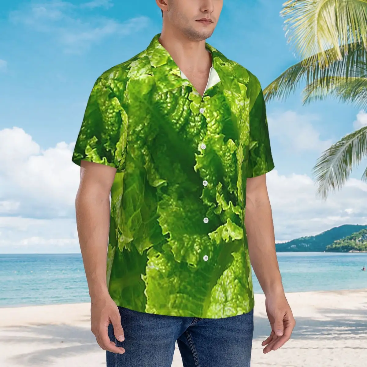 Lettuce Closeup Hawaiian Shirts Fashion Men Short Sleeve Shirt for Summer Beach Men's Lapel Tops
Lettuce Closeup Hawaiian Shirts Fashion Men Short Sleeve Shirt for Summer Beach Men's Lapel Tops