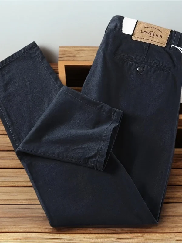 Осенне-зимние хлопковые повседневные брюки свободного кроя из плотного эластичного твила, легкие, роскошные, деловые, укороченные (длиной 7/8)
Осенне-зимние хлопковые повседневные брюки свободного кроя из плотного эластичного твила, легкие, роскошные, деловые, укороченные (длиной 7/8)