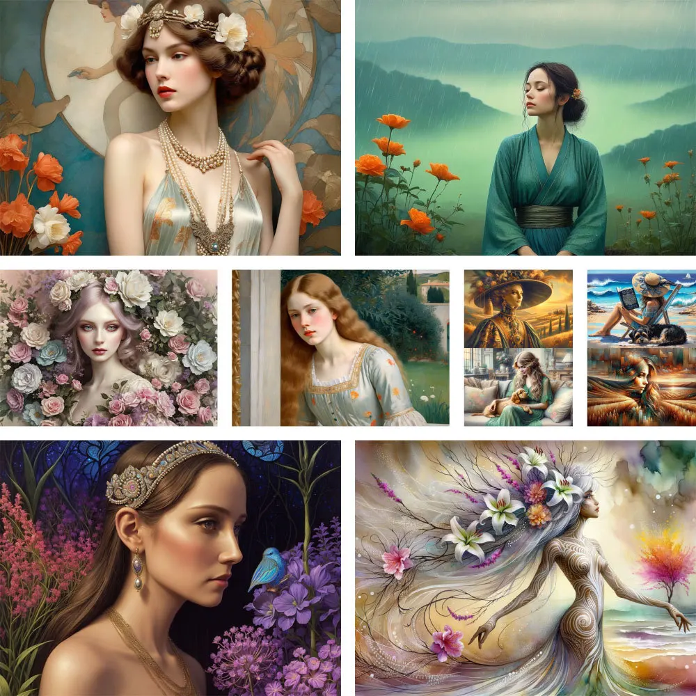 Portrait Girl Flowers Pre-Printed Cross Stitch Complete Kit Embroidery Painting Handmade Hobby Handiwork Design Mulina Different
Portrait Girl Flowers Pre-Printed Cross Stitch Complete Kit Embroidery Painting Handmade Hobby Handiwork Design Mulina Different