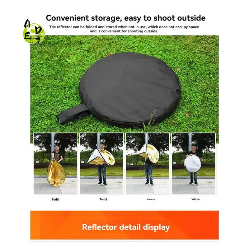 AED7-5 In 1 Reflector Photography Reflector For Photography Accessories Diffuser Photo Studio Kits 90X120cm
AED7-5 In 1 Reflector Photography Reflector For Photography Accessories Diffuser Photo Studio Kits 90X120cm