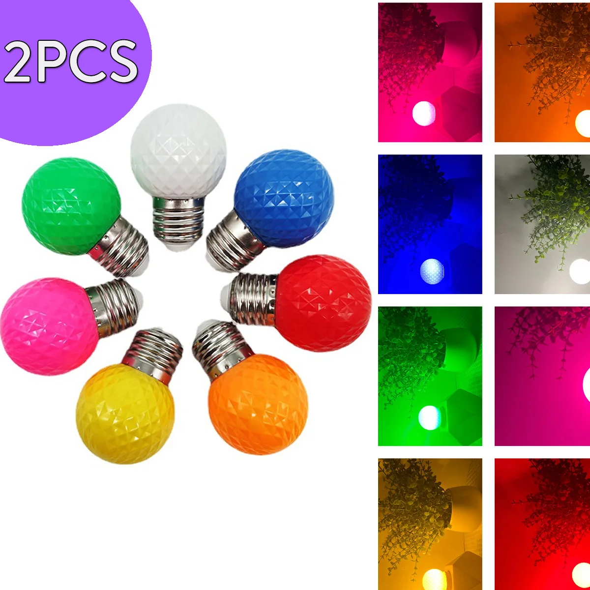 2x 2w E27 Led Лампочка с шпилькой G45 Лампочка красный синий зеленый оранжевый фиолетовый 220v 240v ананасовая сферическая лампа 8 / цвет
2x 2w E27 Led Лампочка с шпилькой G45 Лампочка красный синий зеленый оранжевый фиолетовый 220v 240v ананасовая сферическая лампа 8 / цвет