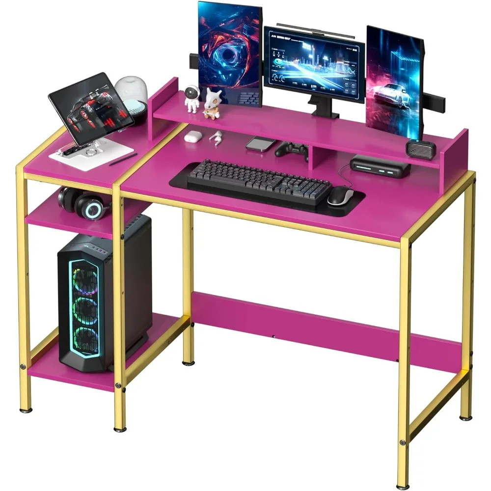 Computer Gaming Desk - 39" Home Office Desk with Storage, Writing Desk with Monitor Stand, Modern Simple Study Corner Table
Computer Gaming Desk - 39" Home Office Desk with Storage, Writing Desk with Monitor Stand, Modern Simple Study Corner Table