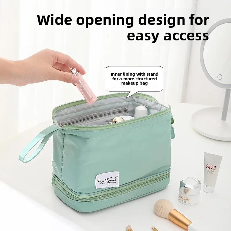 New Double Layer Portable Large Capacity Women's Makeup Bag Cosmetic Storage Bag for Traveling Waterproof Polyester Bag
New Double Layer Portable Large Capacity Women's Makeup Bag Cosmetic Storage Bag for Traveling Waterproof Polyester Bag