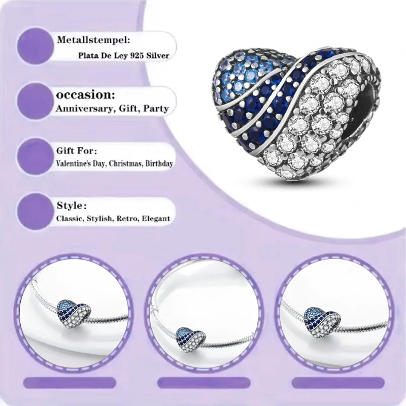 Hot selling 925 silver inlaid zirconia heart-shaped bead bracelet suitable for women's jewelry production
Hot selling 925 silver inlaid zirconia heart-shaped bead bracelet suitable for women's jewelry production
