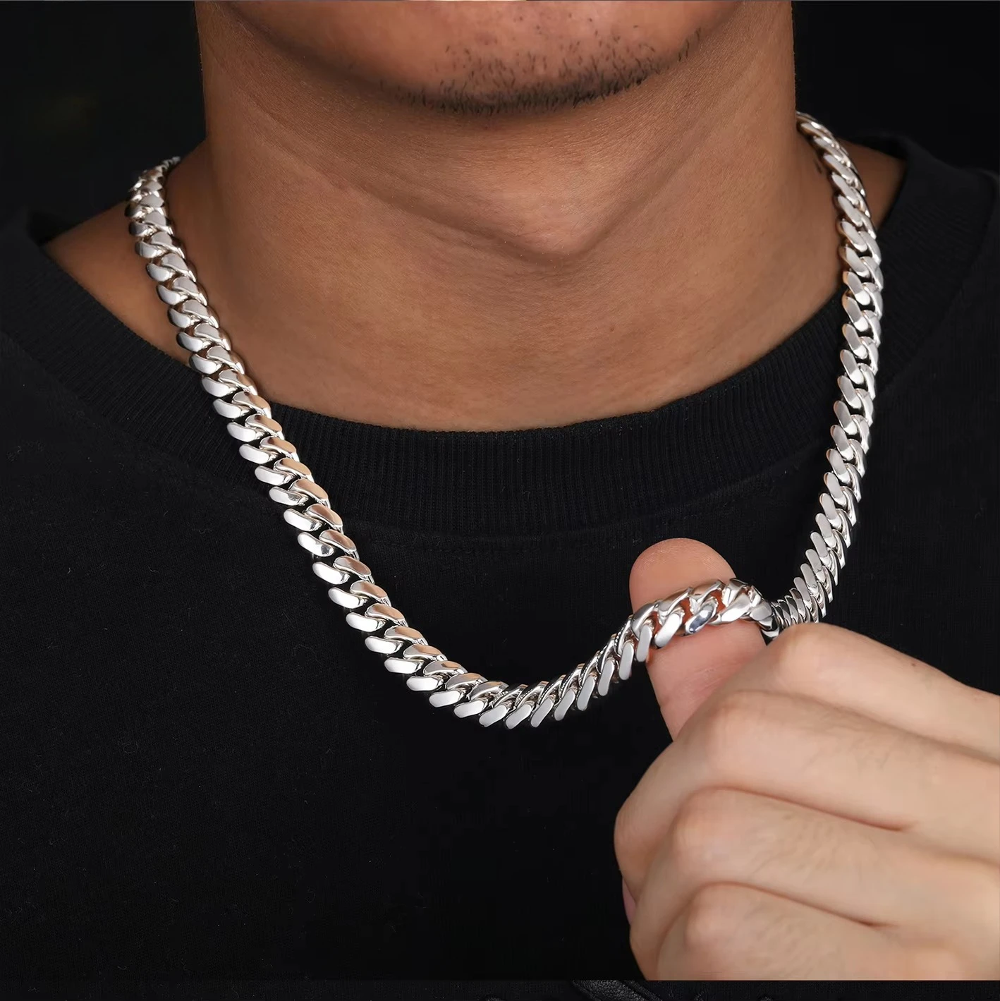 Classic Handmade Miami Cuban Link Chain Hip Hop Jewelry 6-10mm Custom 925 Sterling Silver Cadenas Cubanas Fashion Men Necklace
Classic Handmade Miami Cuban Link Chain Hip Hop Jewelry 6-10mm Custom 925 Sterling Silver Cadenas Cubanas Fashion Men Necklace