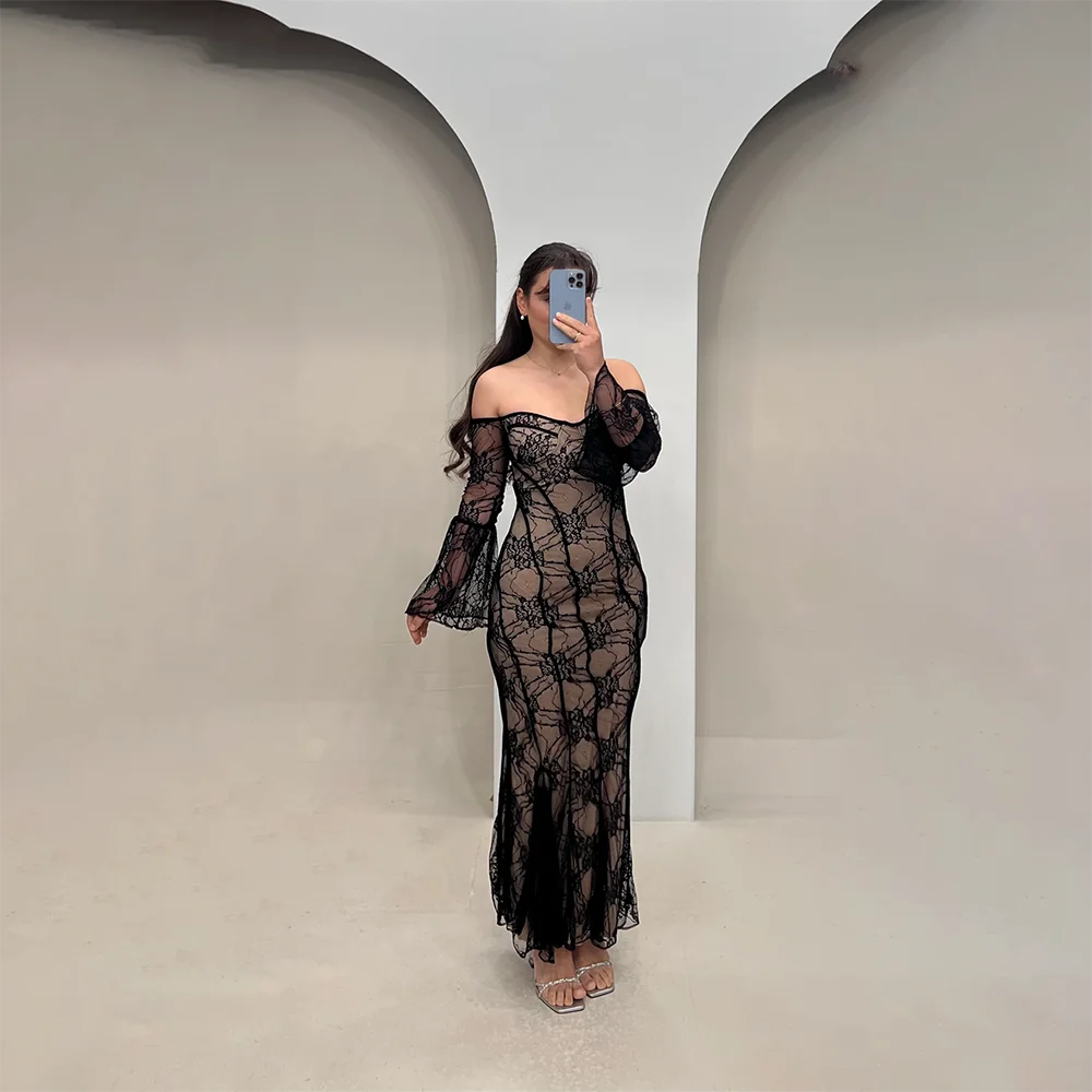 2025 Women's Elegant Lace Mermaid Evening Dress Prom Sweetheart Neck Long Sleeve Off-Shoulder Formal Party Gowns Customized
2025 Women's Elegant Lace Mermaid Evening Dress Prom Sweetheart Neck Long Sleeve Off-Shoulder Formal Party Gowns Customized