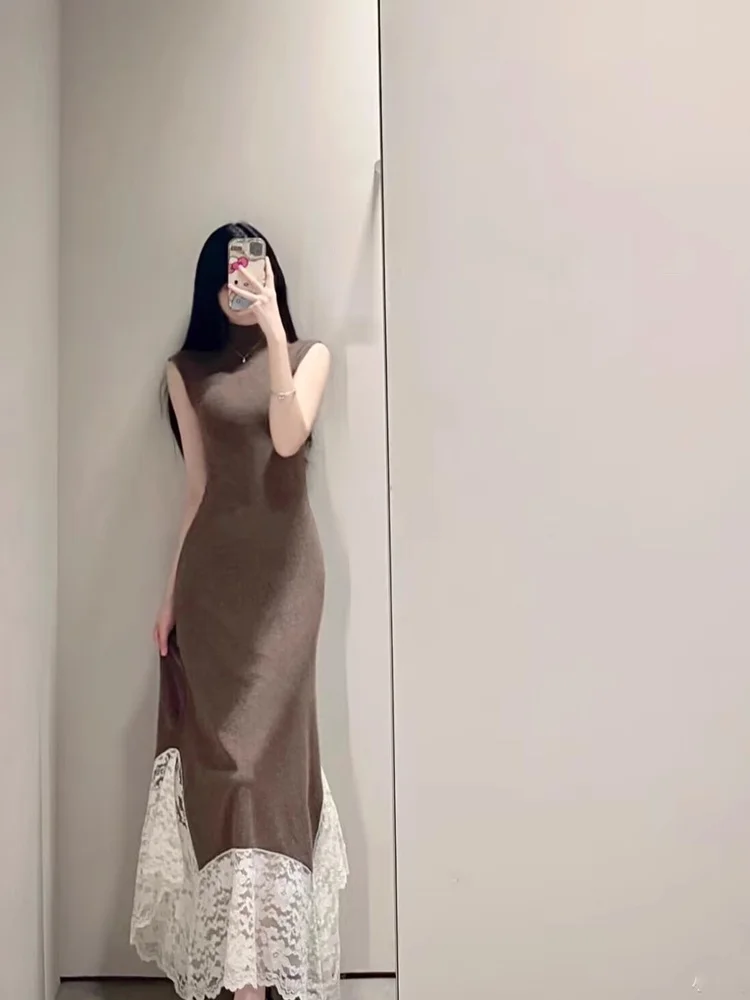 Sweet Sle Long Svel Lace Insertion Stand Collar Color Blo Dr Women's Faionable New Arrival Winter 2025 Polyest...
Sweet Sle Long Svel Lace Insertion Stand Collar Color Blo Dr Women's Faionable New Arrival Winter 2025 Polyest...