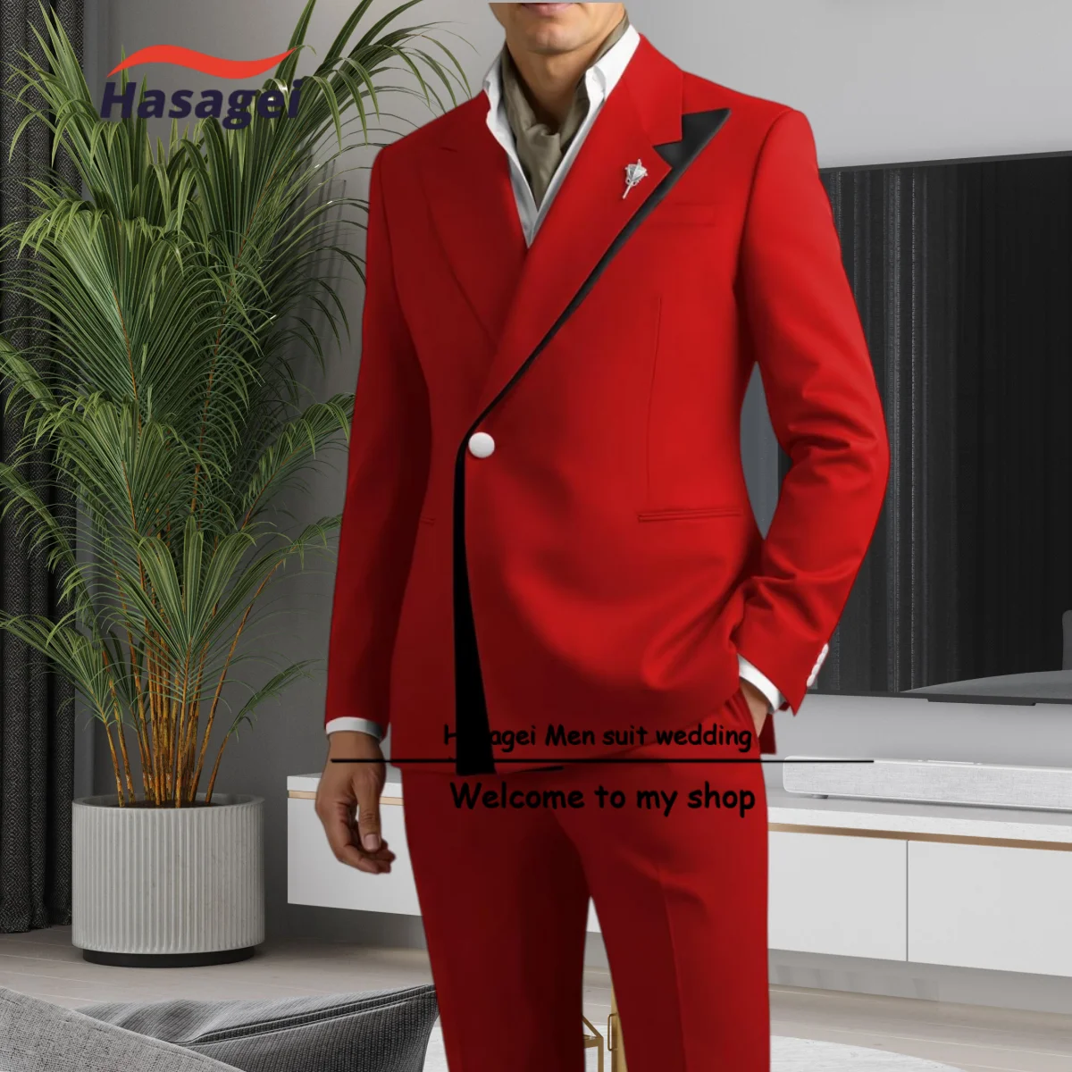 Fashion Men's Tuxedo 2 Piece Slim Fit Suits for Men Blazer Pants Set Stylish Wedding Tuxedos Formal Business Mens Suits
Fashion Men's Tuxedo 2 Piece Slim Fit Suits for Men Blazer Pants Set Stylish Wedding Tuxedos Formal Business Mens Suits
