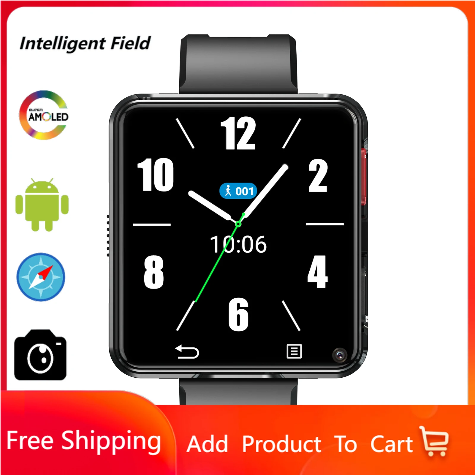 New 4G Smart Watch with 500W Dual Camera, 2.64-inch Screen, Waterproof and motor function Global Version for Men & Women
New 4G Smart Watch with 500W Dual Camera, 2.64-inch Screen, Waterproof and motor function Global Version for Men & Women