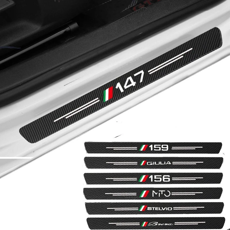 Alfa Romeo Special 4Pcs Carbon Fiber Door Sill Protector Trim Strip For Sportiva Giulia Giulietta Stelvio 147 159 MITO Brera
Alfa Romeo Special 4Pcs Carbon Fiber Door Sill Protector Trim Strip For Sportiva Giulia Giulietta Stelvio 147 159 MITO Brera