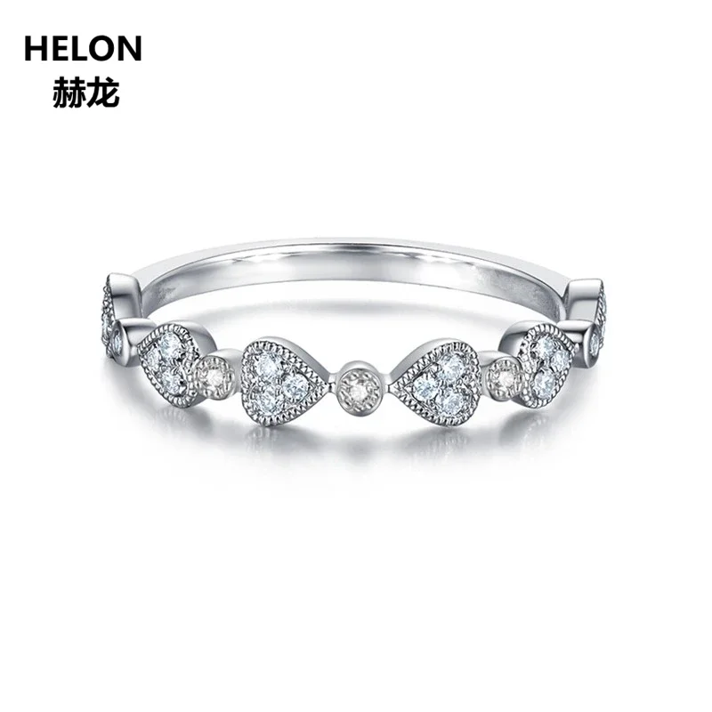 Art Deco Solid 14k White Gold Natural Diamonds Engagement Wedding Ring Anniversary Party Fine Jewelry Heart Shape
Art Deco Solid 14k White Gold Natural Diamonds Engagement Wedding Ring Anniversary Party Fine Jewelry Heart Shape