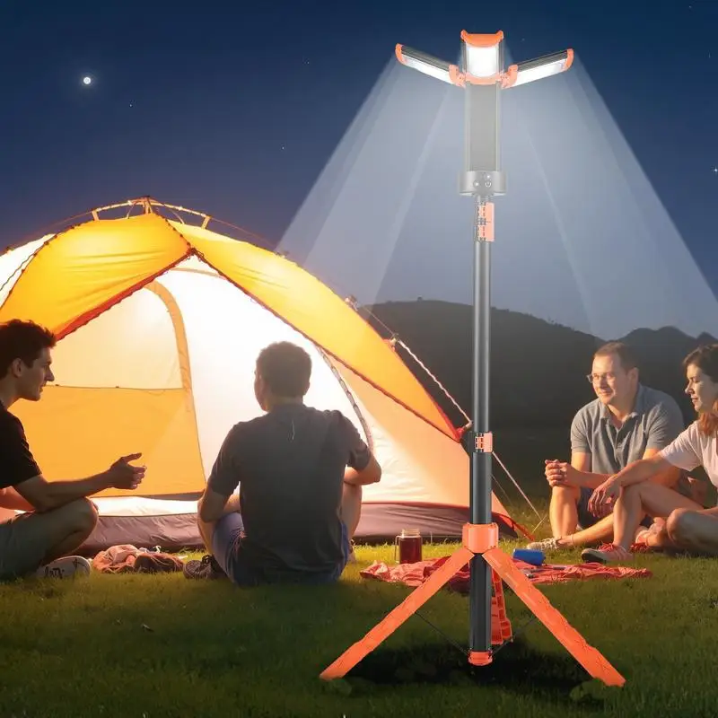 LED Work Light with Stand, 6Ah, Rechargeable Cordless Camping Light, with 3 Lamp Heads, Detachable Tripod Stand, 2200 Lumens
LED Work Light with Stand, 6Ah, Rechargeable Cordless Camping Light, with 3 Lamp Heads, Detachable Tripod Stand, 2200 Lumens