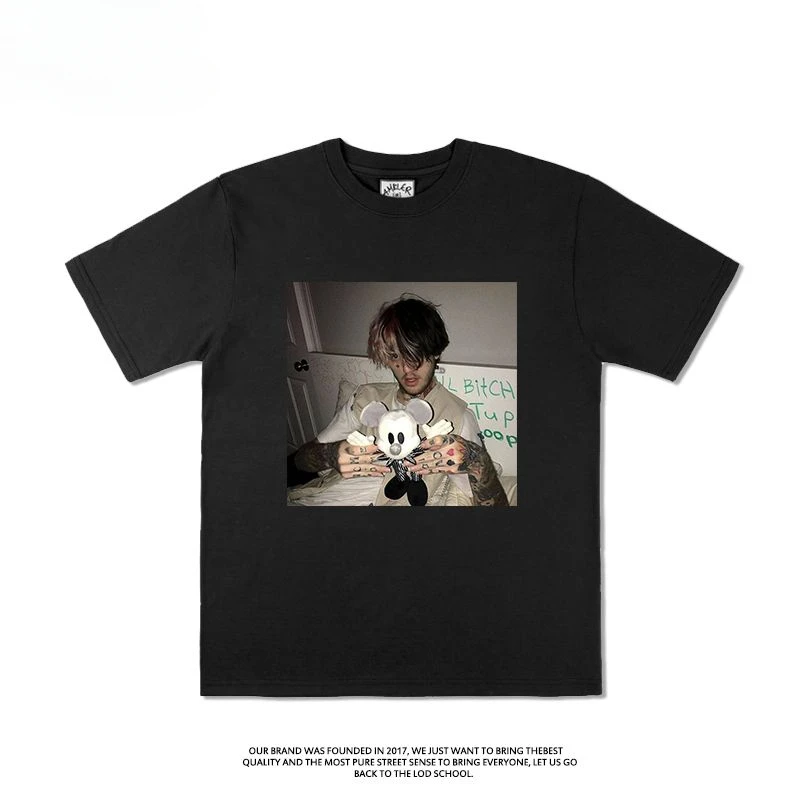 SAmerican Hip-hop Rapper Surrounding European and American Style Short-sleeved T-shirt Men's Pure Cotton Printed Clothes Top
SAmerican Hip-hop Rapper Surrounding European and American Style Short-sleeved T-shirt Men's Pure Cotton Printed Clothes Top
