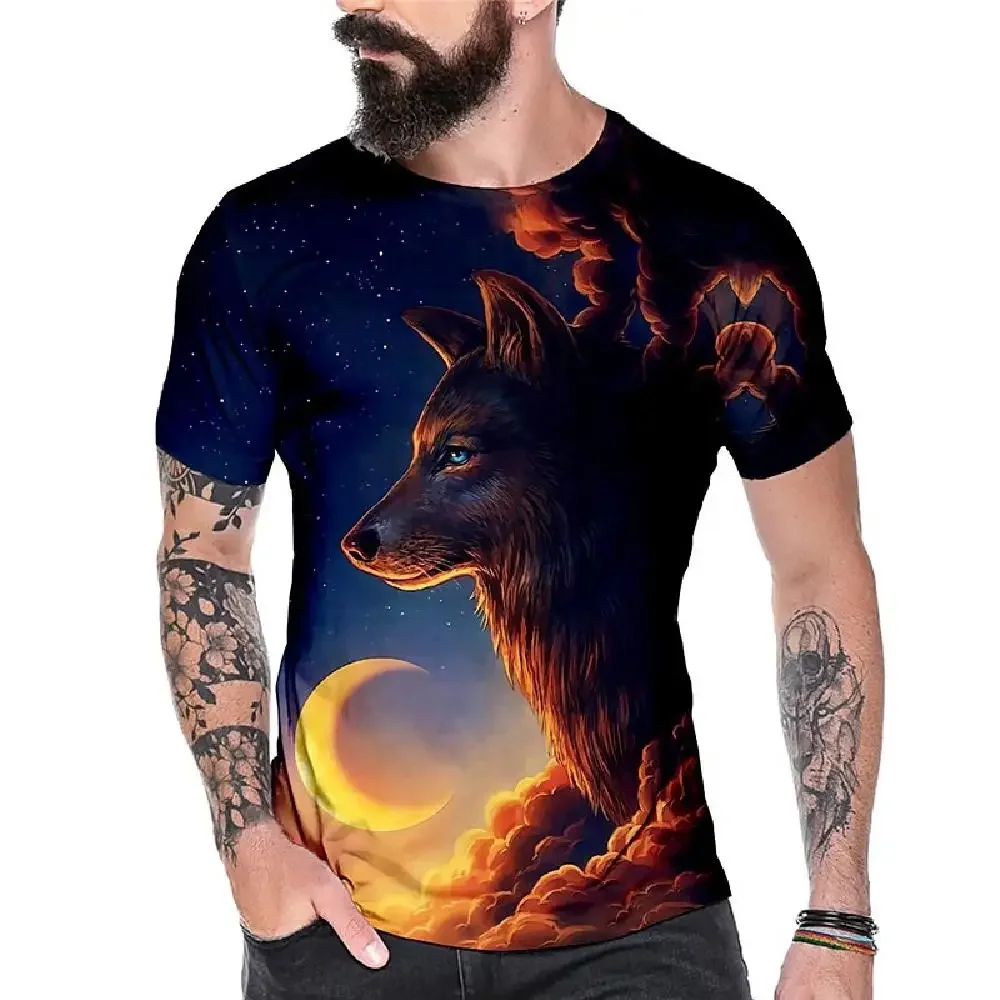 Wolf T Shirt For Mens Vintage T-shirts Summer Animal Print Short Sleeve Tops Casual Streetwear Oversized Tees Shirt Men Clothing
Wolf T Shirt For Mens Vintage T-shirts Summer Animal Print Short Sleeve Tops Casual Streetwear Oversized Tees Shirt Men Clothing