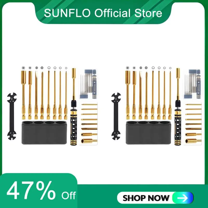 SUNFLO 2X9 в 1, набор инструментов для радиоуправления, набор инструментов для радиоуправляемого автомобиля, набор шестигранных отверток для радиоуправляемых автомобилей, инструменты для хобби
SUNFLO 2X9 в 1, набор инструментов для радиоуправления, набор инструментов для радиоуправляемого автомобиля, набор шестигранных отверток для радиоуправляемых автомобилей, инструменты для хобби