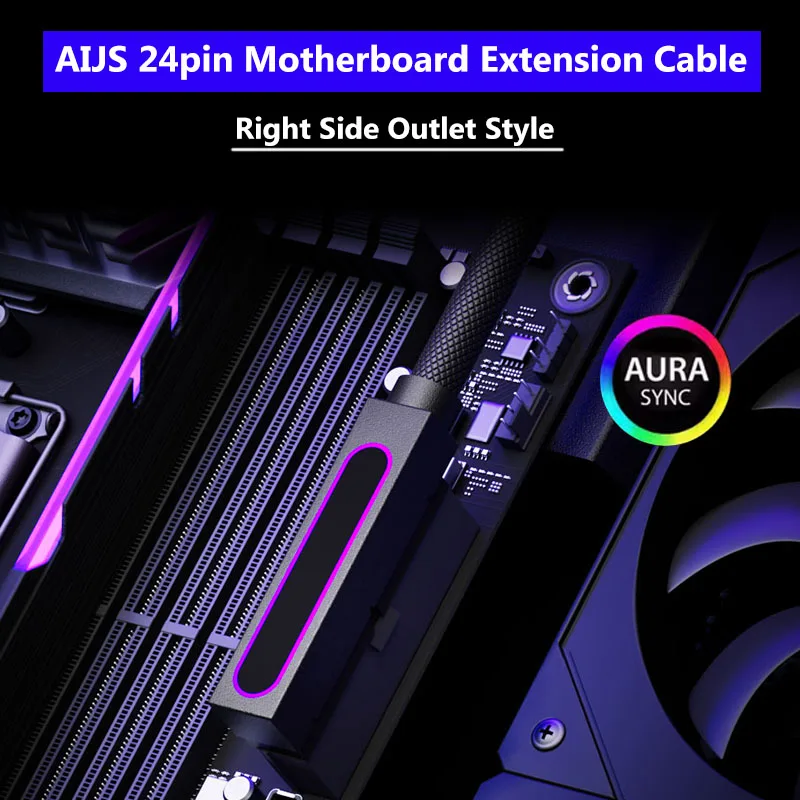 AIJS ATX24PIN Motherboard Connection Cable With ARGB SYNC One-Line Connection Computer Power Extension Cable Right Side Wiring
AIJS ATX24PIN Motherboard Connection Cable With ARGB SYNC One-Line Connection Computer Power Extension Cable Right Side Wiring