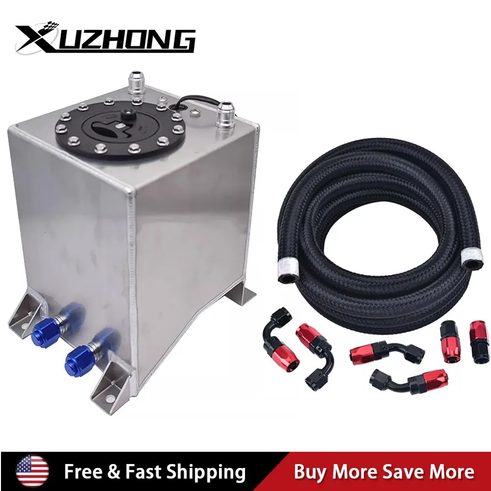 2.5 Gallon Aluminum Fuel Cell Gas Tank+Cap+Level Sender+Nylon Fuel Line Kit
2.5 Gallon Aluminum Fuel Cell Gas Tank+Cap+Level Sender+Nylon Fuel Line Kit
