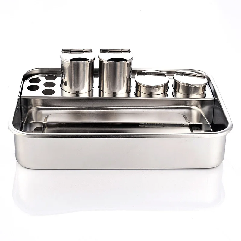Stainless Steel Sterilized Tray With Jar Pot Container Bottle Dental Instruments Tray Surgical Medical Disinfection Box
Stainless Steel Sterilized Tray With Jar Pot Container Bottle Dental Instruments Tray Surgical Medical Disinfection Box