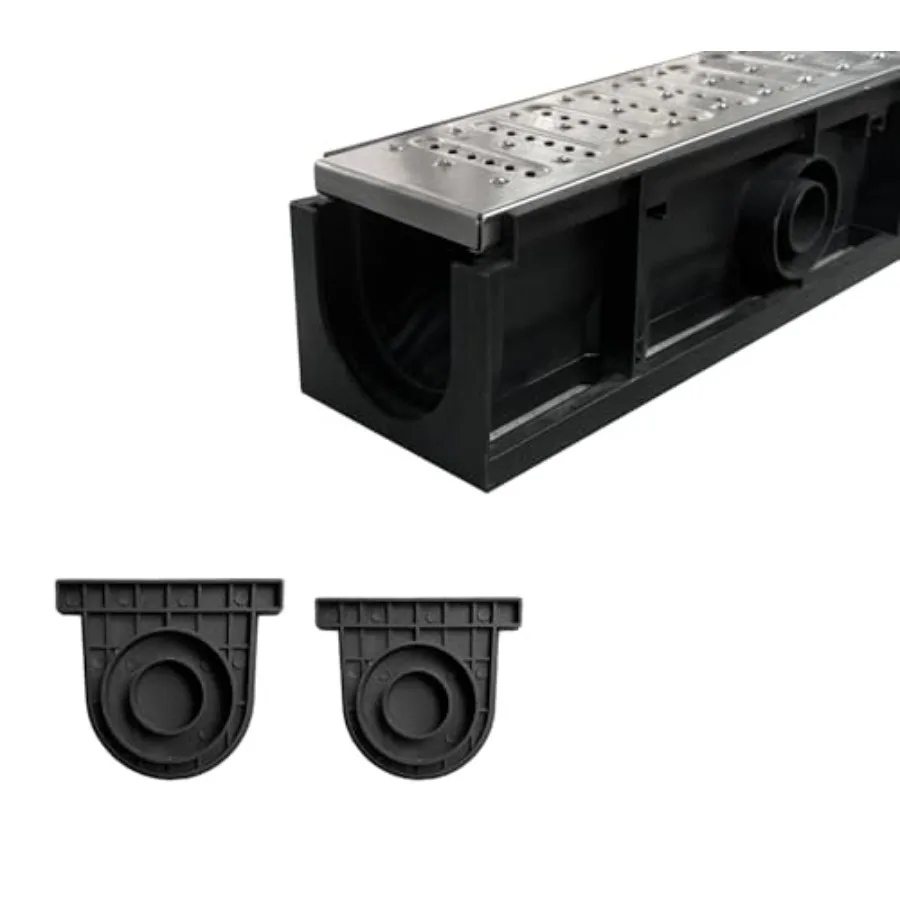 Channel Drain with 04 Grate-9.4Lx6.Wx5.5H in. Deep Profile Trench Drain System for Landscaping, Anti Corrosion A15 Drainage Sys
Channel Drain with 04 Grate-9.4Lx6.Wx5.5H in. Deep Profile Trench Drain System for Landscaping, Anti Corrosion A15 Drainage Sys