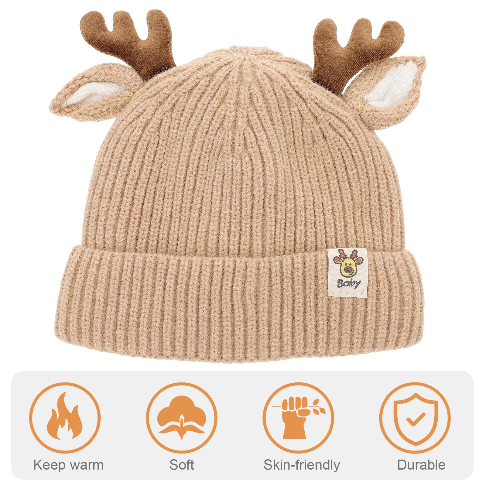 24pcs Cartoon Reindeer Knit Hat For Kids Thickened Warm Hat Khaki Suitable 3 Months Winter Autumn Children Knitting
24pcs Cartoon Reindeer Knit Hat For Kids Thickened Warm Hat Khaki Suitable 3 Months Winter Autumn Children Knitting