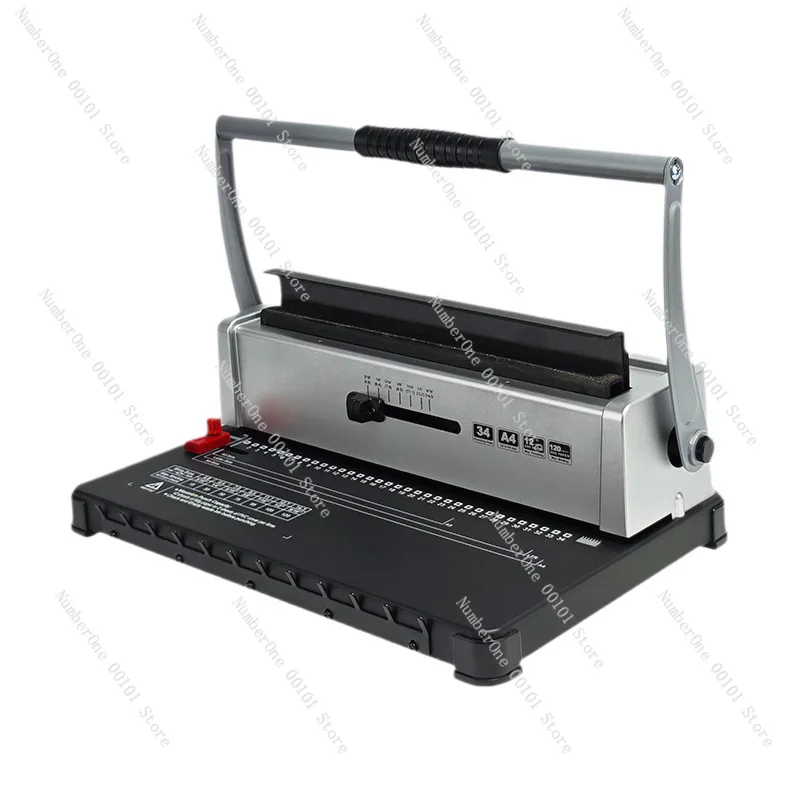 34 holes A4 small iron ring binding machine punching coil double coil binding machine 3 to 1
34 holes A4 small iron ring binding machine punching coil double coil binding machine 3 to 1