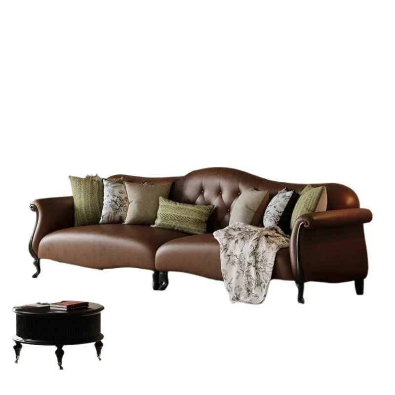 American retro sofa villa suite sofa, antique high-end living room Internet celebrity straight sofa
American retro sofa villa suite sofa, antique high-end living room Internet celebrity straight sofa