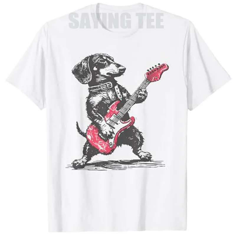Vintage Dachshund Weenie Playing Guitar T-Shirt Dog Men Music Lover Y2k Graphic Outfit Funny Rock Hip Hop Streetwear Saying Tee 
Vintage Dachshund Weenie Playing Guitar T-Shirt Dog Men Music Lover Y2k Graphic Outfit Funny Rock Hip Hop Streetwear Saying Tee