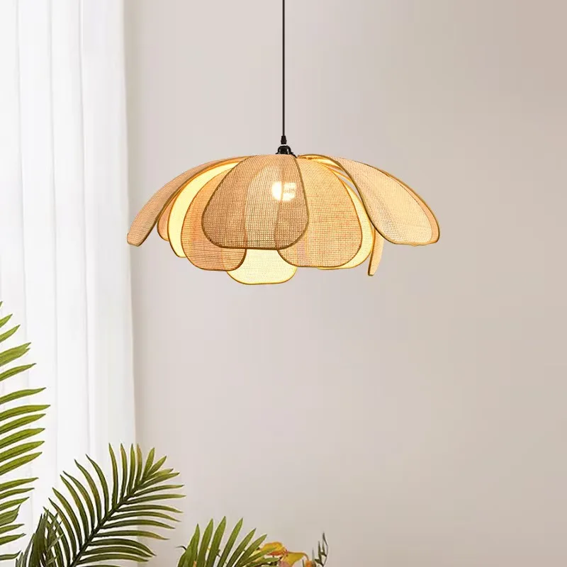 Rattan Weave Chandelier for Living Dining Room Bedroom Homestay Medieval Creative Art Petal Decoration Pendant Lamp
Rattan Weave Chandelier for Living Dining Room Bedroom Homestay Medieval Creative Art Petal Decoration Pendant Lamp