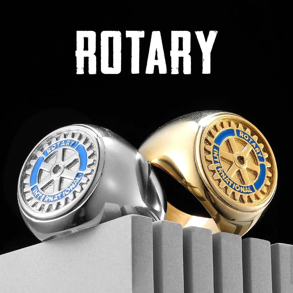 Rotary International Stainless Steel Men Rings Punk New In For Male Women Fashion Jewelry Creativity Gift Wholesale Dropshiping
Rotary International Stainless Steel Men Rings Punk New In For Male Women Fashion Jewelry Creativity Gift Wholesale Dropshiping