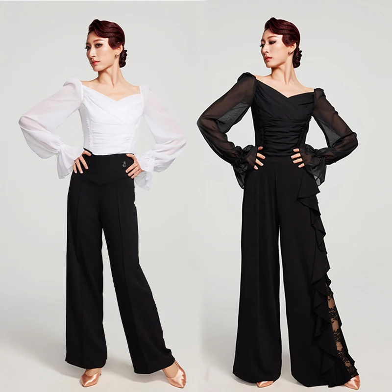 Latin Dance Clothes Ballroom Dance Tops Pants Women Practice Clothing Adult Rumba Waltz Dance Costume Performance Wear DNV23488
Latin Dance Clothes Ballroom Dance Tops Pants Women Practice Clothing Adult Rumba Waltz Dance Costume Performance Wear DNV23488