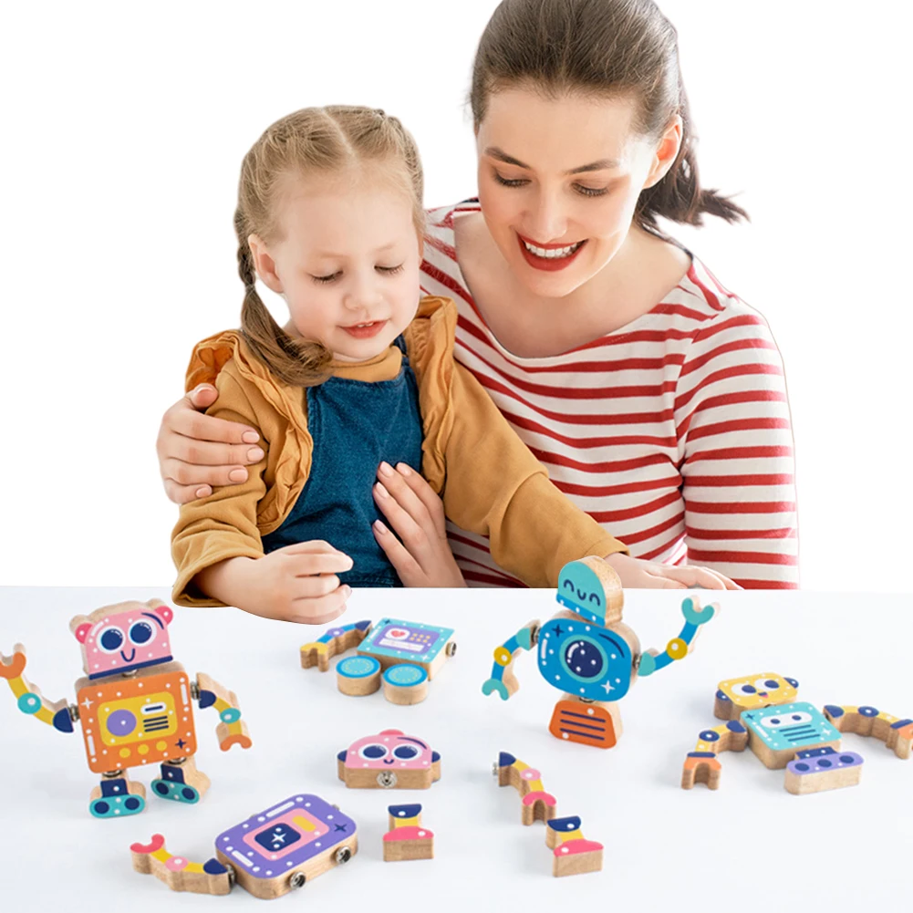 Wooden Snap-Together Building Toys Robot Building Blocks Take Apart Toys Playset Gift for 3 4 5 6 Years Toddlers Kids
Wooden Snap-Together Building Toys Robot Building Blocks Take Apart Toys Playset Gift for 3 4 5 6 Years Toddlers Kids