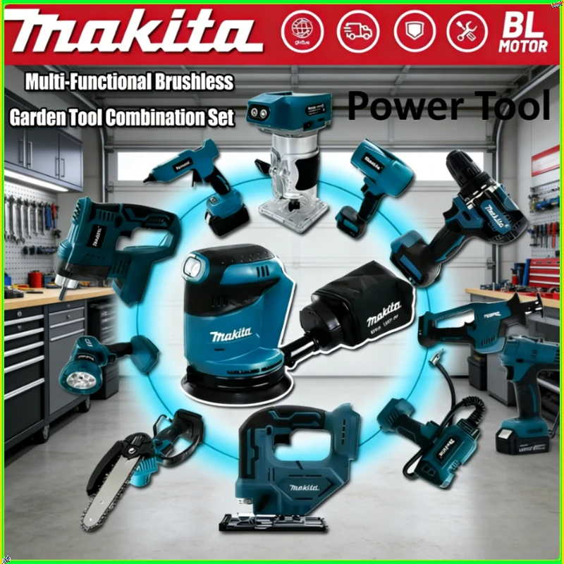 Беспроводной ударный шуруповерт Makita, угловая шлифовальная машина, электромеханическая циркулярная пила, набор с термофеном, 18В
Беспроводной ударный шуруповерт Makita, угловая шлифовальная машина, электромеханическая циркулярная пила, набор с термофеном, 18В