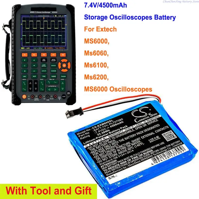 Аккумуляторные осциллографы OrangeYu 4500 мАч, осциллографы для Extech MS6000,Ms6060,Ms6100,Ms6200,MS6000
Аккумуляторные осциллографы OrangeYu 4500 мАч, осциллографы для Extech MS6000,Ms6060,Ms6100,Ms6200,MS6000