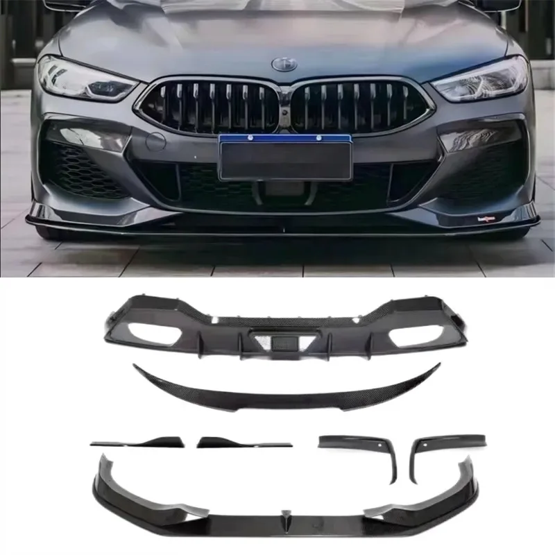 For BMW G14 G15 G16 840i ReaI Carbon Fiber Bumper Front Lip Rear Lip Side Skirts Tail Wing Lamp Eyebrows Spoiler Kit
For BMW G14 G15 G16 840i ReaI Carbon Fiber Bumper Front Lip Rear Lip Side Skirts Tail Wing Lamp Eyebrows Spoiler Kit